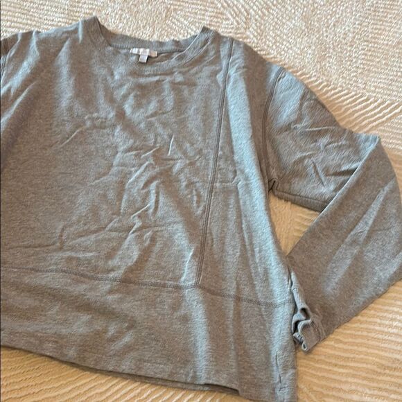Calme by Johnny Was Gray Boxy Long Sleeve Sweatshirt - Picture 3 of 8